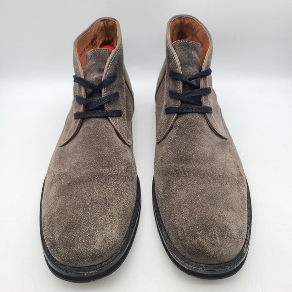 John Varvatos USA BROOKLYN Chukka Boot Suede Shoe Dark Brown Black Men’s US 13 - Picture 4 of 10
